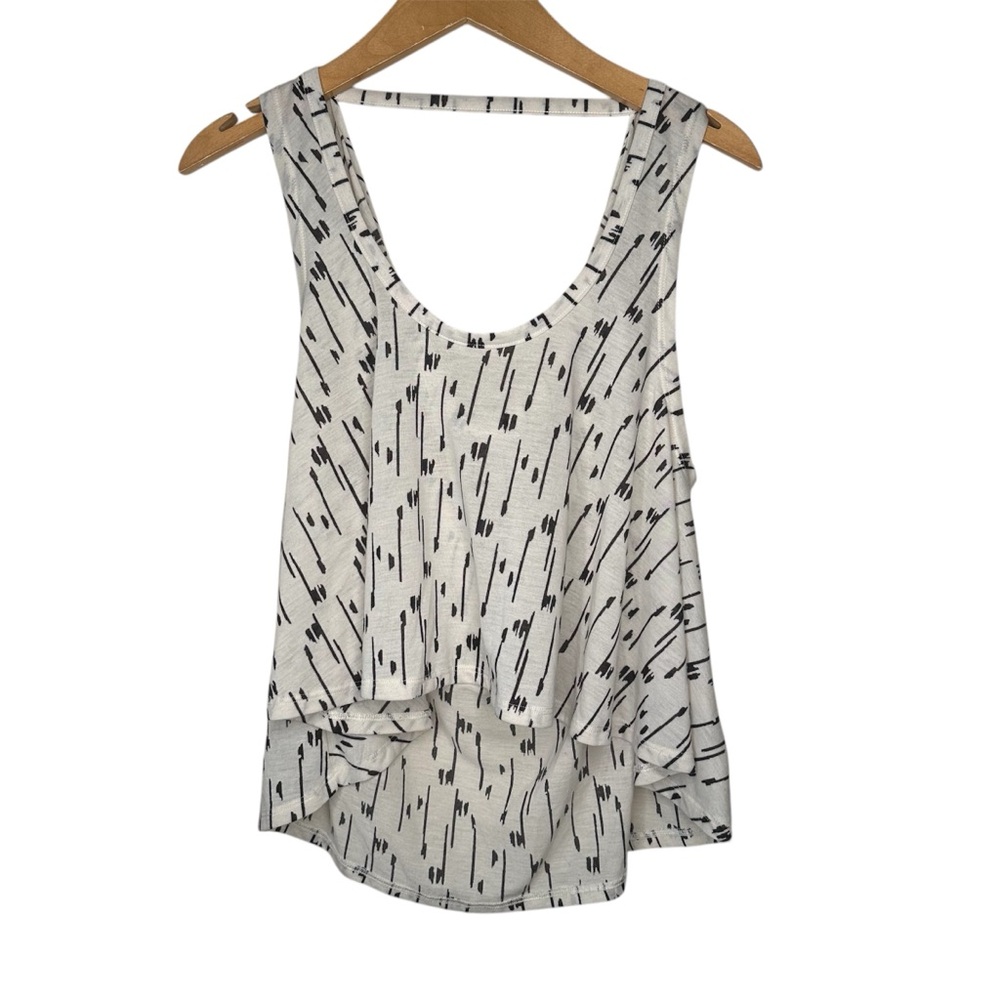 Silence & Noise Womens Flowy Patterned Sleeveless Top Small